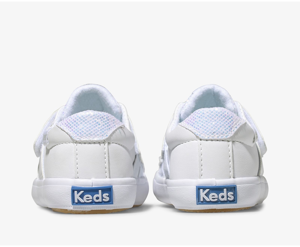 Kids Keds Slip Ons - Courtney - White - 7362-WTRZN